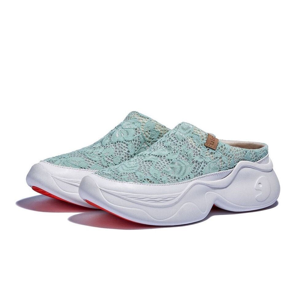 UIN Women's Mules Comfort Shoes Casual Slippers (Palma 6 - Wonderland Green)